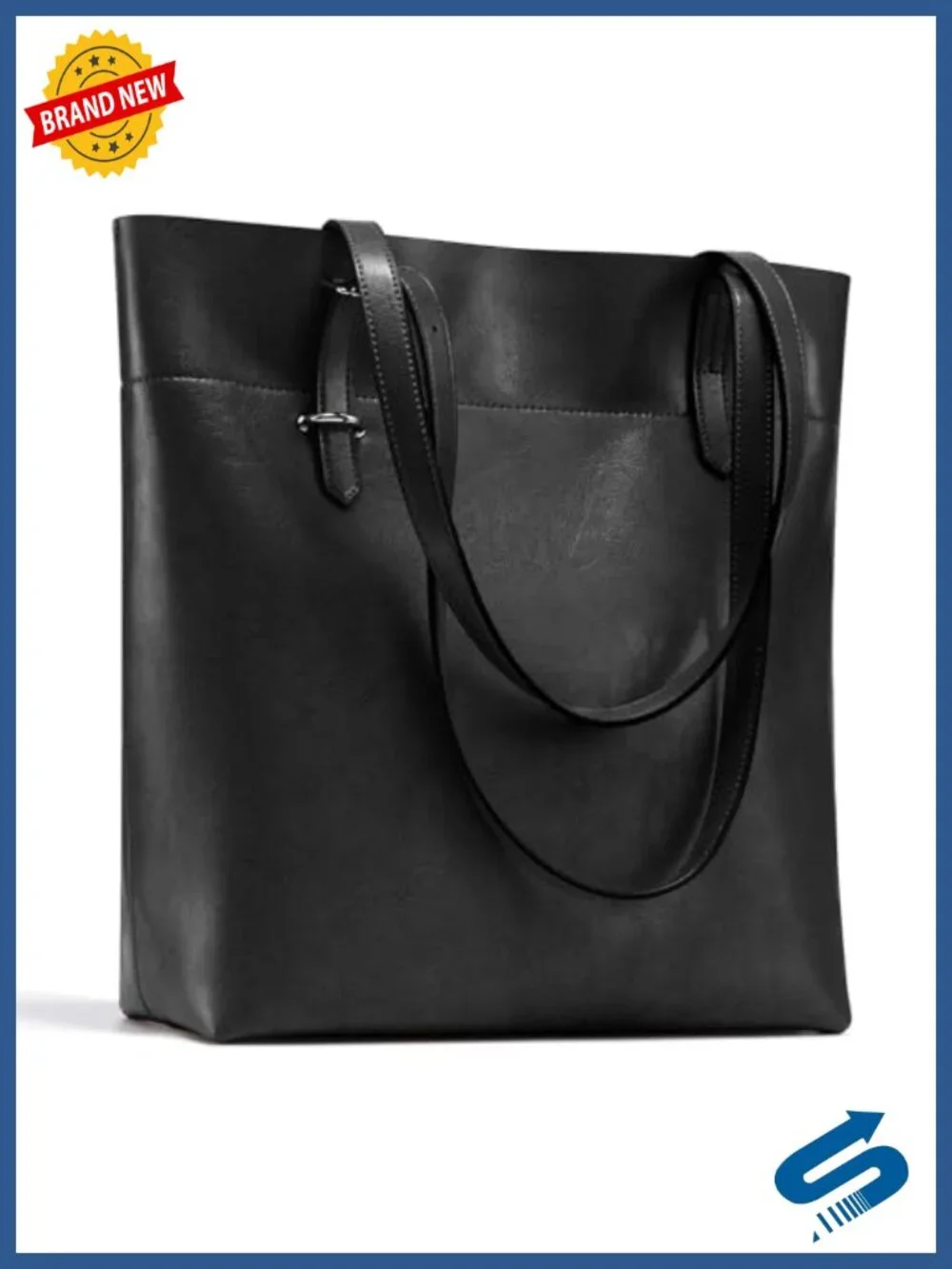 Genuine Leather Large Tote Bag for Women, Adjustable Shoulder Strap, Fits 13